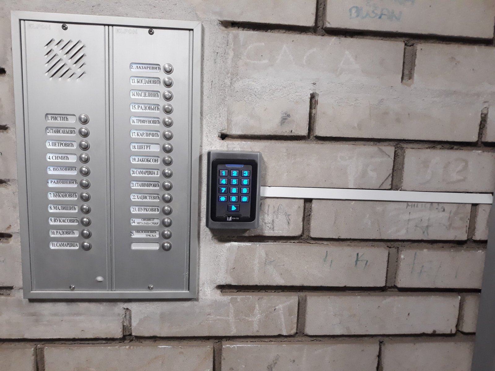 Spartan Sigurnosni Sistemi Interfon Panel Kontrola Pristupa